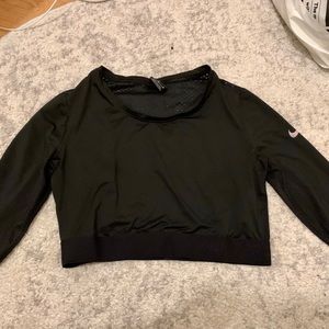 Nike Mesh Long Sleeve Crop Top